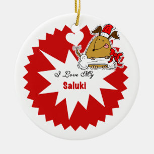 Personalized Saluki Keepsake Ornament