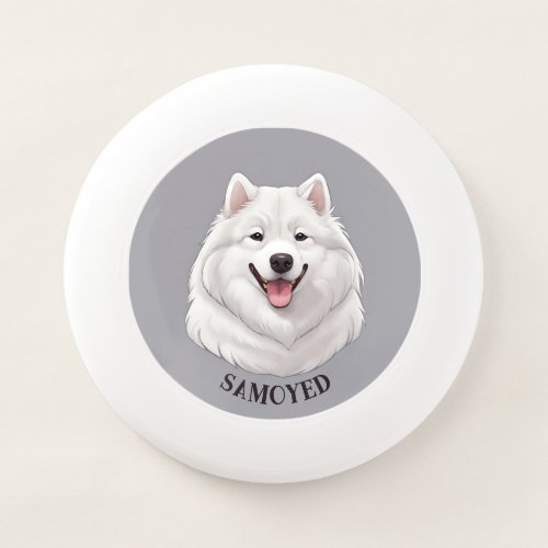 Personalized Samoyed Dog With Name Wham_O Frisbee