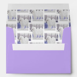 Personalized Samoyed Greeting Card A7 Matching Envelope