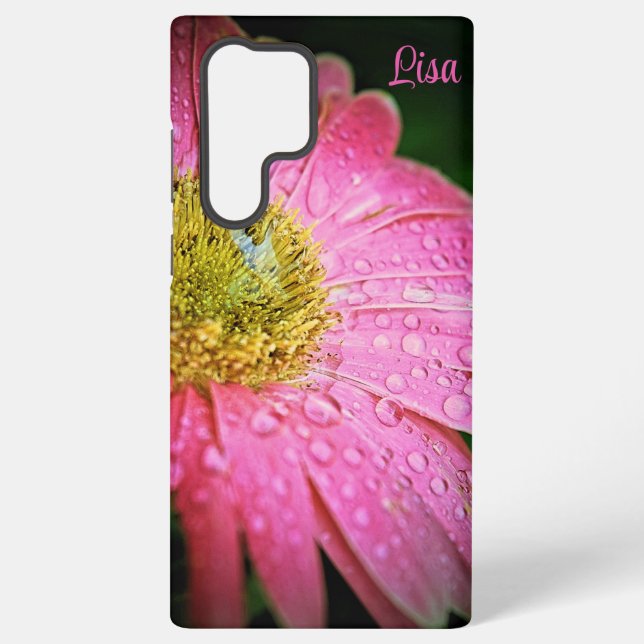 Personalized Samsung Case - Pink Gerbera Daisy (Back)