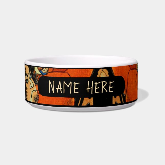 PERSONALIZED SAMURAI PET FOOD BOWL (Front)