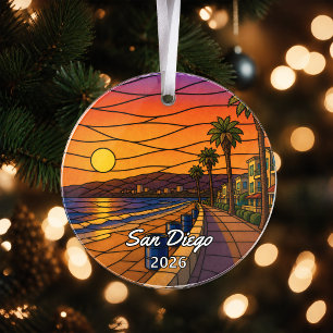 Personalized San Diego Acrylic Ornament, Custom Ca Ornament