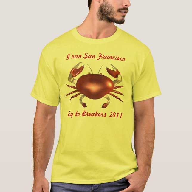 Personalized San Francisco Bay crab by Valxart T-Shirt (Front)