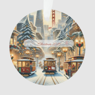 Personalized San Francisco Christmas Card –Holiday Ornament