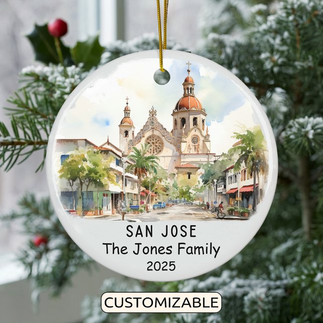 Personalized San Jose Ornament, California Ceramic Ornament (Creator Uploaded)