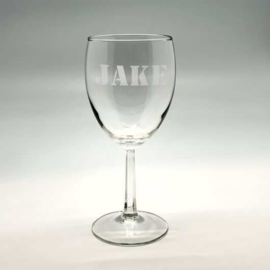 Personalized Sand Etched Wine Glass #12 (Front)