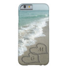Personalized Sand Hearts on the Beach