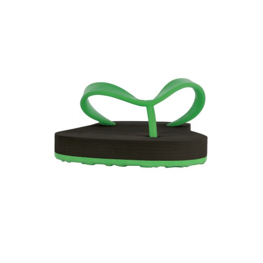 Personalized Sand Imprint Flip Flops Men's Green (Front)