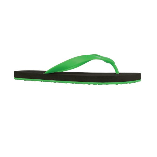 Personalized Sand Imprint Flip Flops Men's Green (Side)