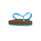 Personalized Sand Imprint Flip Flops Women's Brown (Front)