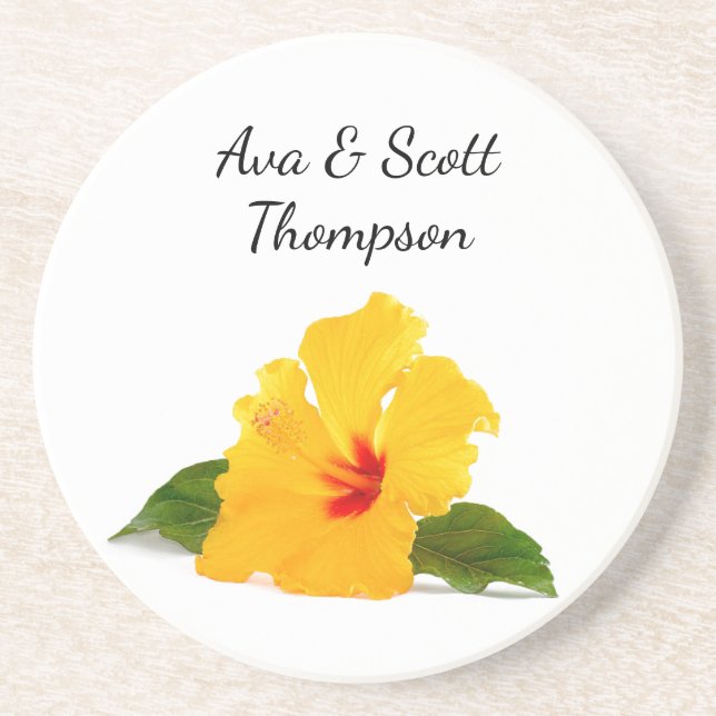 Personalized sandstone drink coaster (Front)