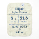 Personalized Sandy Turtles Birth Announcement Baby Burp Cloth Personalized Sandy Turtles Birth Announcement Baby Burp Cloth