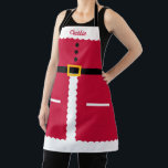 Personalized Santa Apron Christmas Baking Aprons<br><div class="desc">This lovely design can be customized to your favorite color combinations. Matching adult and junior designs available. Makes a great gift! Find stylish stationery and gifts at our shop: www.berryberrysweet.com.</div>