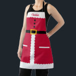 Personalized Santa Apron Christmas Baking Aprons<br><div class="desc">This lovely design can be customized to your favorite color combinations. Matching adult and junior designs available. Makes a great gift! Find stylish stationery and gifts at our shop: www.berryberrysweet.com.</div>