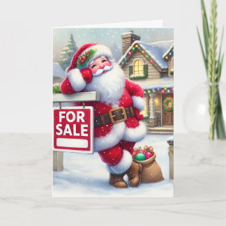Personalized Santa as a Real Estate Agent Holiday Card