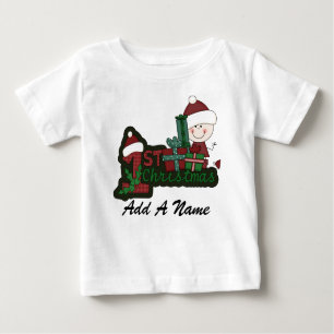Personalized Santa Baby 1st Christmas Tshirt