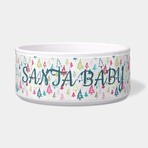 Personalized Santa Baby Pet Bowl