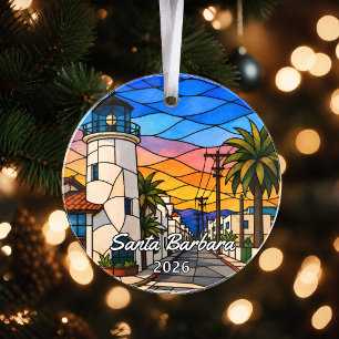 Personalized Santa Barbara Acrylic Ornament, Custo Ornament
