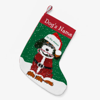 Personalized Santa Bernedoodle Small Christmas Stocking
