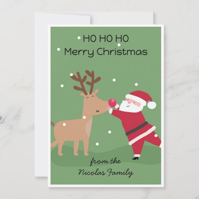 Personalized Santa Christmas Card (Front)