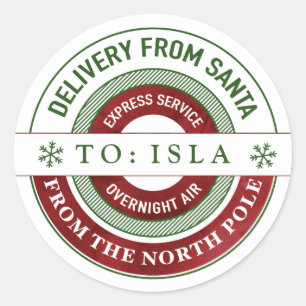 Personalized Santa Christmas Gift Stickers