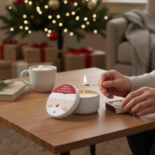 Personalized Santa Christmas Mini Candle Favors