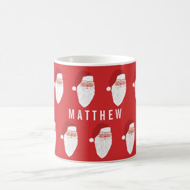 Personalized Santa Christmas Mug Gift - Red (Center)