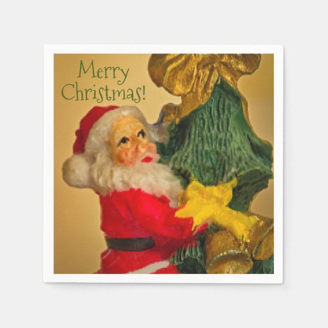 Personalized Santa Christmas Napkins (Front)