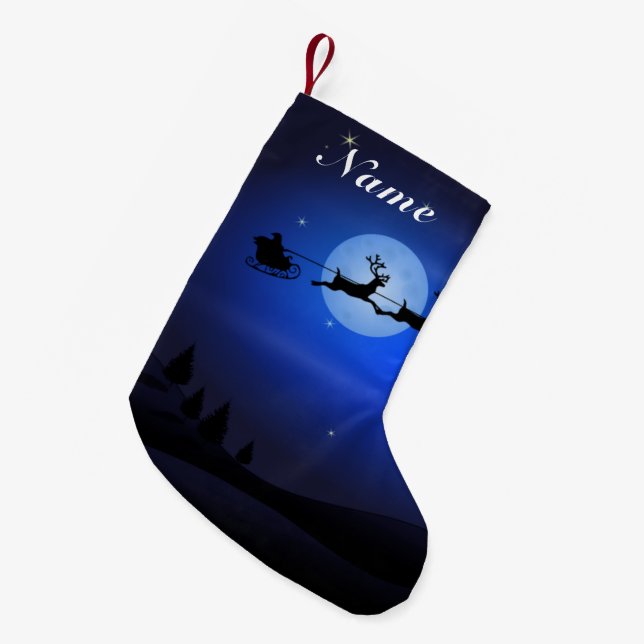 Personalized Santa Christmas Stocking Custom Name (Front (Hanging))