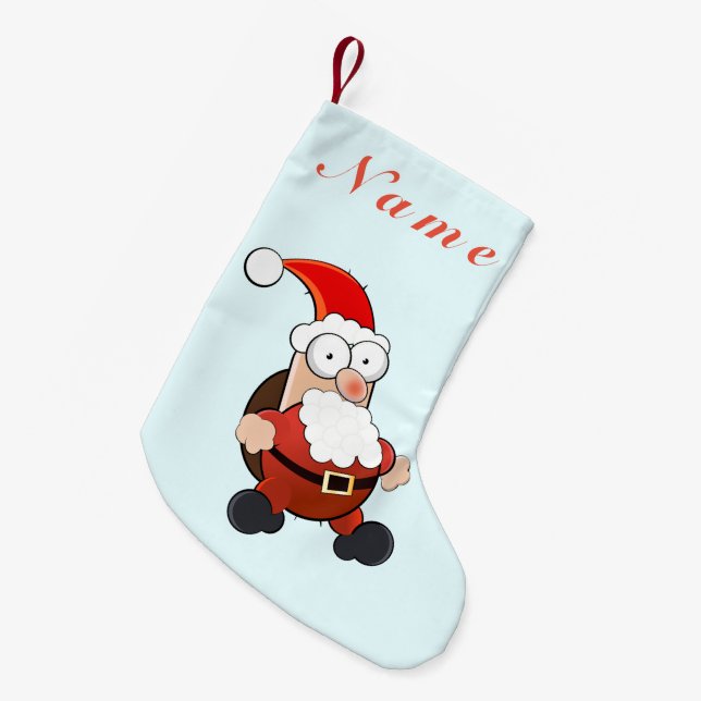 Personalized Santa Christmas Stocking with Name (Front (Hanging))