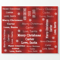 Personalized Santa Christmas Wrapping Paper