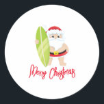 Personalized Santa Claus Christmas Classic Round Sticker<br><div class="desc">Enhance your gifts and make this holiday season truly unforgettable with our exquisite collection of high-quality and customizable holiday stickers.

Surprise your loved ones with beautifully packaged presents that reflect the warmth and joy of Christmas. Order now and let the magic of our stickers create lasting memories.</div>