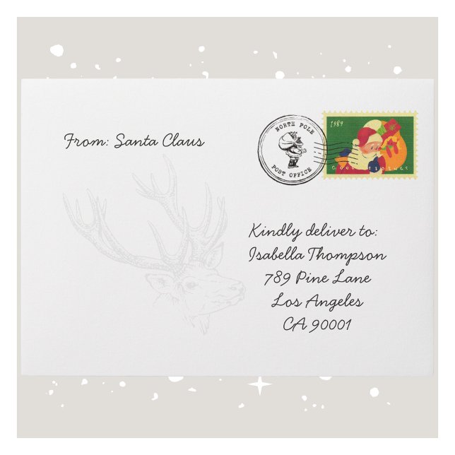 Personalized Santa Claus Envelope for Kids (Personalized Santa Claus Envelope for Kids)