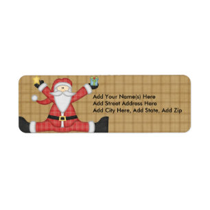 Personalized Santa Claus Holiday Labels