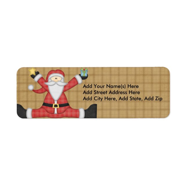 Personalized Santa Claus Holiday Labels (Front)