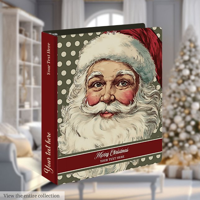 Personalized Santa Claus Recipe Journal 3 Ring Binder (Personalized Santa Claus Recipe Journal)