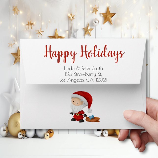 Personalized Santa Claus with Toys Christmas Envelope (Creator Uploaded)