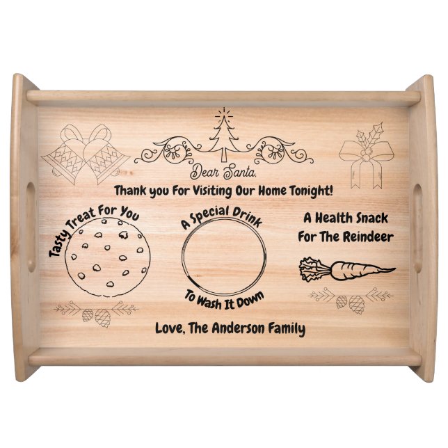 Personalized Santa Cookie Tray (Front)