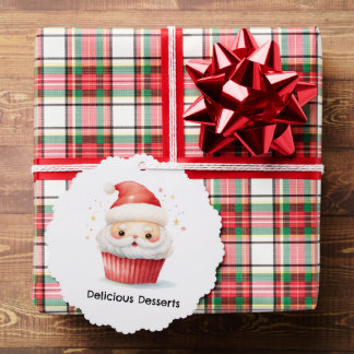 Personalized Santa Cupcake Christmas Business Card