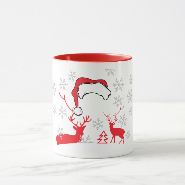 Personalized Santa Face  Mug (Center)