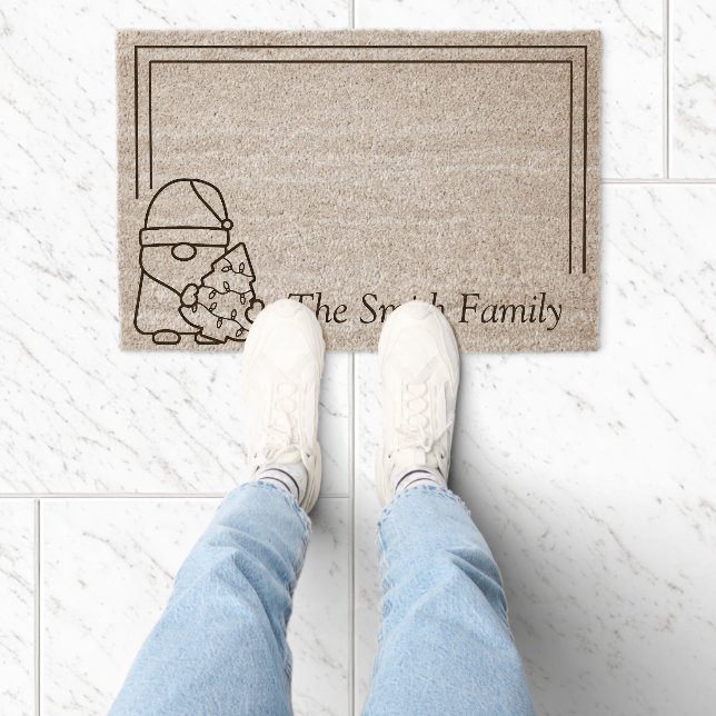 Personalized Santa Fiber Doormat (Insitu)