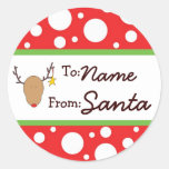 Personalized Santa Gift Sticker at Zazzle