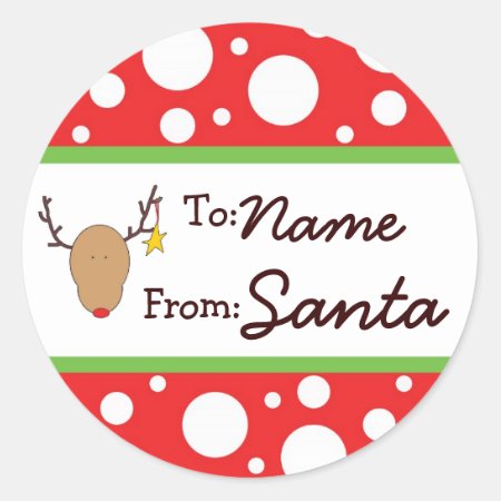 Personalized Santa Gift Sticker