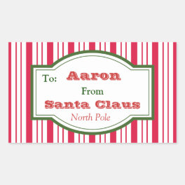 Personalized Santa Gift Tag Stickers