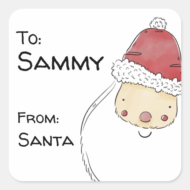 Personalized Santa Gift Tags (Front)