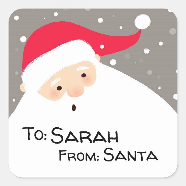 Personalized Santa Gift Tags (Front)
