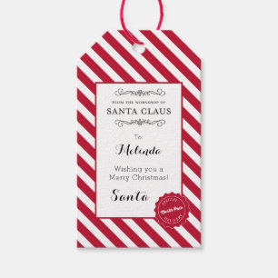 Personalized Santa Gift Tags, Christmas Elf Tags