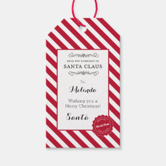 Personalized Santa Gift Tags, Christmas Elf Tags