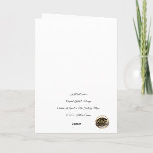 Personalized Santa & Grumpy Persian Cat Christmas Holiday Card