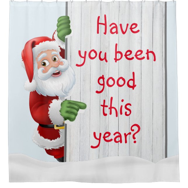 Personalized Santa in the Snow Shower Curtain (Front)